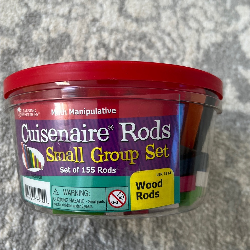 New! Learning Resources Cuisenaire Rods Small Group Set (wood rods)